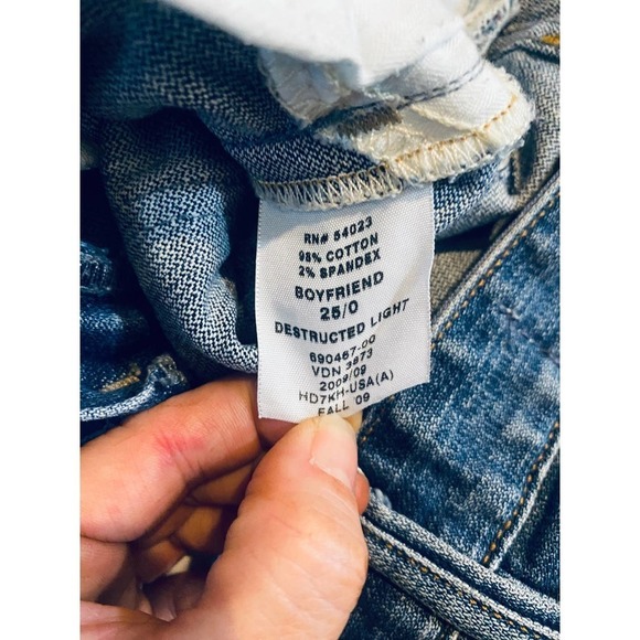 GAP 1969 Women's High Rise Boyfriend Jeans Stretch Light Wash Blue Size 25 - Picture 6 of 8